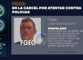 Es vinculado a proceso penal un sujeto que atentó contra la vida de dos elementos de la policía preventiva en Celaya.