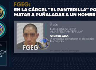 La Fiscalía General del Estado obtuvo que LUIS ERNESTO “N” alias “El Panterilla” permanezca en la cárcel vinculado a proceso penal, acusado por el delito de homicidio en agravio de “El Tintán