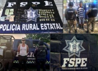 • Durante patrullajes implementados en la entidad, elementos de las #FSPE capturan en hechos distintos a tres hombres en posesión de varias dosis de cristal.