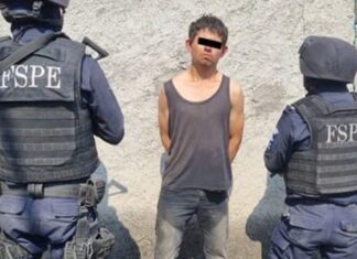 Capturan elementos de las FSPE en Pueblo Nuevo a dos sujetos en posesión de armas de fuego.