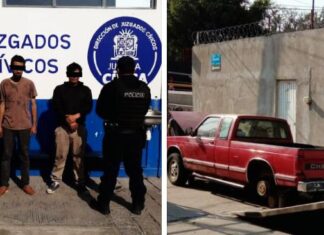 Detienen a dos sujetos por desvalijar camioneta en Irapuato
