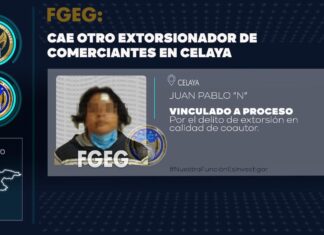 Cae otro extorsionador de comerciantes en la Central de Abastos de Celaya.