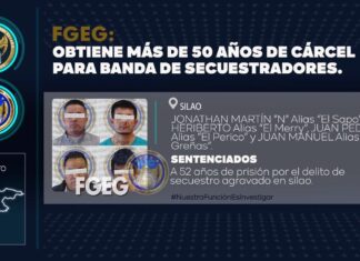 Los integrantes de una banda de secuestradores pasarán más de cincuenta años en la cárcel por el plagio de un comerciante, en Silao.