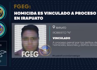 La FGEG deja en la cárcel a ROBERTO “N” por el homicidio de seis personas, en Irapuato.