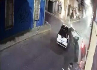 Accidente ocurrido el pasado viernes quedó grabado en cámara de seguridad en León