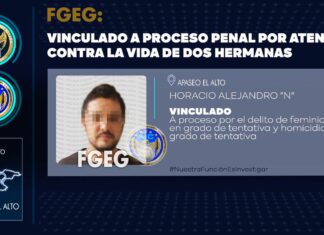 Vinculan a proceso a Horacio Alejandro «N» por los delitos de feminicidio y homicidio en grado de tentativa en Apaseo el Alto