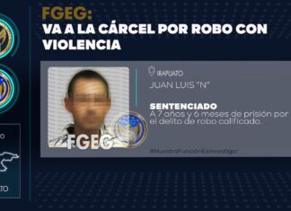 La Fiscalía General del Estado obtuvo sentencia de cárcel para un sujeto que robó violentamente una motocicleta y un taxi en Irapuato.