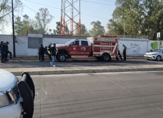 Localizan el cuerpo sin vida de una persona del sexo masculino colgado de una antena de telefonía celular.