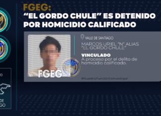 “El Gordo Chule” va a la cárcel acusado de homicidio calificado; le disparó a un hombre directo a la nuca, en Valle de Santiago.