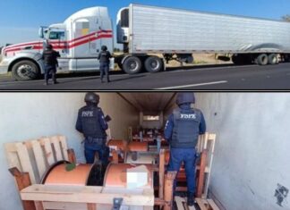 Elementos de las FSPE aseguraron en Salamanca y Juventino Rosas, tres tractocamiones con reporte de robo.