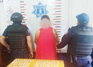 La SSC detuvo a una mujer en posesión de 127 dosis de distintas drogas en Guanajuato