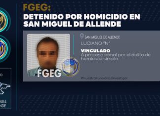 LUCIANO “N” fue detenido por la Fiscalía General del Estado, acusado de haber asesinado a un hombre en San Miguel de Allende.