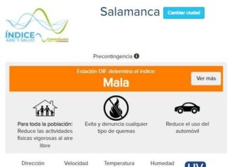 Activación Precontingencia por SO2 en Salamanca