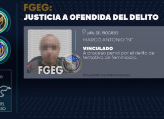 Sentencian a un sujeto a más de diez años de prisión por el delito de feminicidio en grado de tentativa, en Jaral del Progreso.