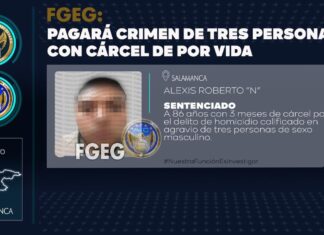 Acribilló con arma larga a tres masculinos en el Panteón Villa de la Paz, en Salamanca, y pagará con más de 86 años de cárcel.