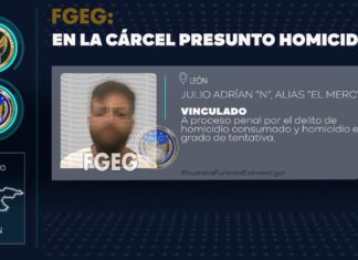 La Fiscalía General del Estado ubicó y cumplimentó orden de aprehensión contra probable homicida de leonés.