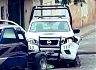 Civiles armados agreden a balazos a policías municipales en Rincon de Tamayo; resultaron si policías heridos