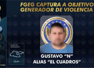 Objetivo generador de violencia en la zona Laja-Bajío ha sido detenido.