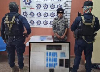 Detiene a un sujeto con droga y una cartulina con un mensaje en una cartulina en Apaseo El Alto.