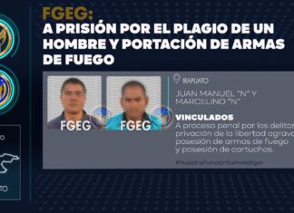 La FGEG deja en prisión a dos sujetos que privaron de la libertad a un hombre, además tenían en su poder armas de fuego y cartuchos, en Irapuato