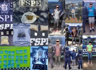Detienen a siete personas y aseguran un total 150 dosis de cristal y mariguana.