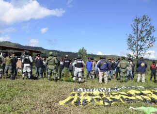 Detienen a 37 presuntos criminales y decomisan arsenal en Ciudad Hidalgo Mich.