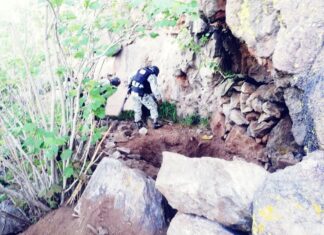 En Guanajuato, Guardia Nacional detiene a hombres armados ocultos en cueva habilitada como campamento