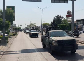 Comandancias de la Zona y Región Militar en Guanajuato anuncian arribo de 850 elementos federales a Celaya.