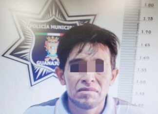 Policía municipal en Guanajuato detuvieron a sujeto, presunto ladrón de casas habitación.