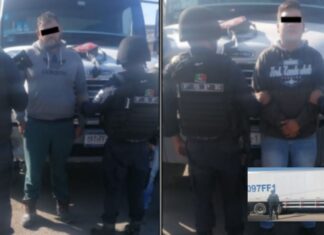 Elementos de la FSPE aseguraron un camión y detuvieron a los tripulantes en Silao