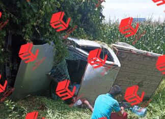 Volcadura en el camino de acceso a la comunidad de San Vicente de Garma, dejo un saldo de una persona sin vida; en Valle de Santiago.