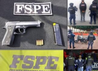 • Aseguran elementos de las #FSPE en hechos distintos en la entidad, tres armas de fuego. Son detenidos tres hombres.