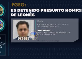 Esclarece Fiscalía General del Estado homicidio de leonés al detener y obtener vinculación a proceso en contra del presunto responsable.