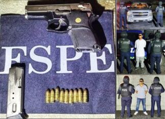 • Elementos de las #FSPE detienen en #Irapuato, a dos hombres en posesión de un arma de fuego calibre .9 milímetros y varios cartuchos.