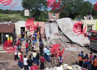 Explosión en una vivienda en Cortázar, dejo un saldo de un muerto y siete heridos, así como perdida total del inmueble.