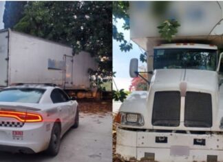 Elementos de la Guardia Nacional rescataron a el.conductor de un tractocamión que ahí sido privado de su libertad.