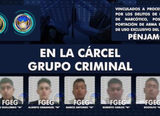 Integrantes de célula criminal fueron detenidos con armas y droga, en Pénjamo.
