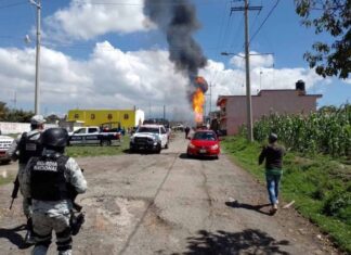 No se reportan víctimas tras explosión en ducto de gas en Amozoc, Puebla