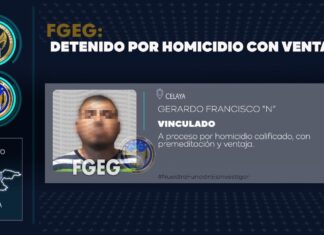 Es capturado y vinculado a proceso un hombre que asesinó de manera despiadada a un joven de 20 años, en Celaya.