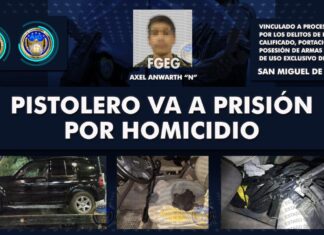 Un pistolero va a prisión, acusado de haber asesinado a tiros a un hombre, la madrugada de este jueves 01 de septiembre, en San Miguel de Allende.