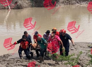 Cuerpos de rescate y Protección Civil rescataron e cuerpo de un adolescente en un cuerpo de agua en la comunidad de El Diluvio, en Romita.