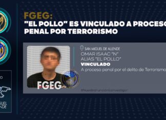 Detienen a dujeto que arrojó recipientes de vidrio con gasolina e incendió un vehículo y un inmueble en San Miguel de Allende.