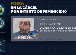 La Fiscalía General del Estado logró que JOSÉ IGNACIO “N” quien intentó asesinar a su mujer, fuera vinculado a proceso