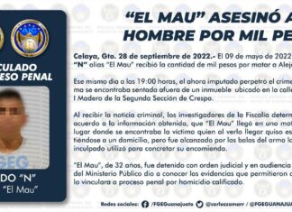 «EL MAU» ASESINÓ A UN HOMBRE POR MIL PESOS