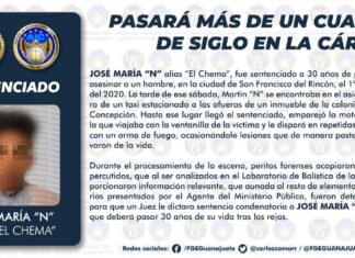 PASARÁ MÁS DE UN CUARTO DE SIGLO EN LA CÁRCEL.