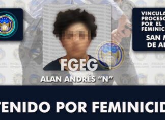 Es capturado y vinculado a proceso, sujeto de alta peligrosidad, presunto responsable de la muerte violenta de una mujer por razones de género.
