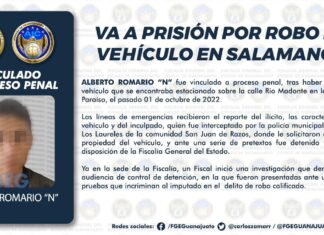 VA A PRISIÓN POR ROBO DE VEHÍCULO EN SALAMANCA