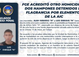 FGE ACREDITÓ OTRO HOMICIDIO A DOS HAMPONES DETENIDOS EN FLAGRANCIA POR ELEMENTOS DE LA AIC