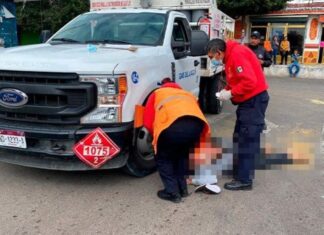 Muere hombre atropellado por camioneta del gas