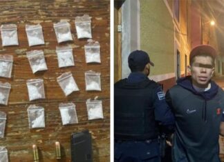 Detienen en Guanajuato a un sujeto con droga y cartuchos útiles.